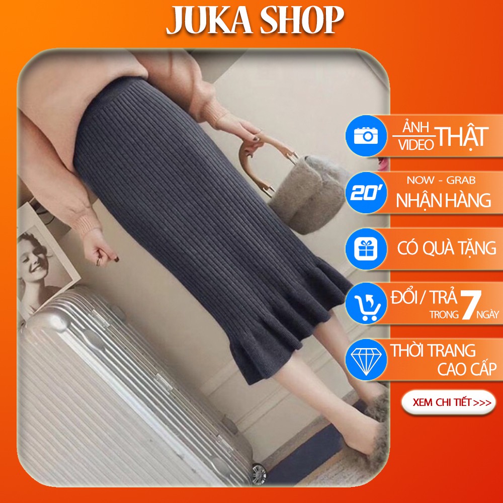 Chân váy len dài -chân váy len dáng đuôi cá hàng quảng châu cao cấp loại 1 Juka Shop | BigBuy360 - bigbuy360.vn