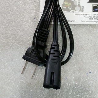Cáp nguồn số 8 (Hai lổ tròn số 8) - Cáp dài 1.5m (Đen / Xám)