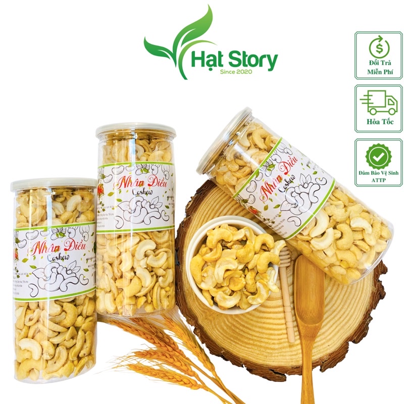 1Kg Điều Sấy Nguyên Vị Không Muối, Ăn Trực Tiếp, Say Sữa Siêu Ngon, Như Hình
