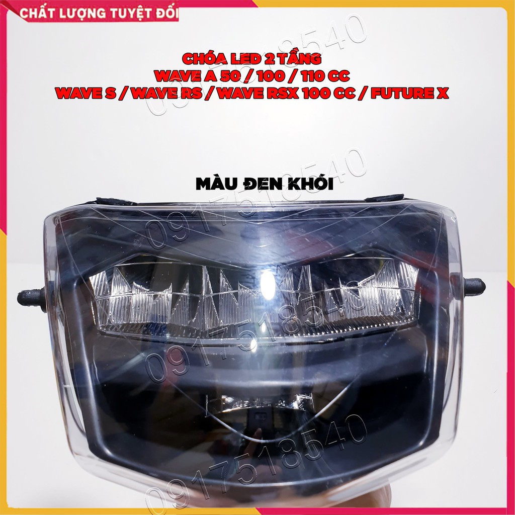 Đèn Led 2 tầng wave Alpha, wave s, wave rs, wave rsx 100cc , wave 50cc, Future x