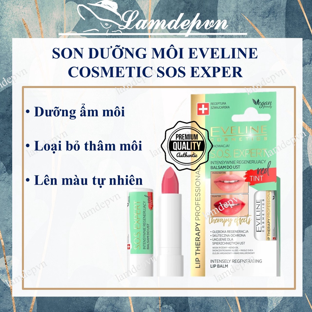 Son dưỡng màu loại bỏ thâm môi Eveline SOS ExpertcTherapy Effect