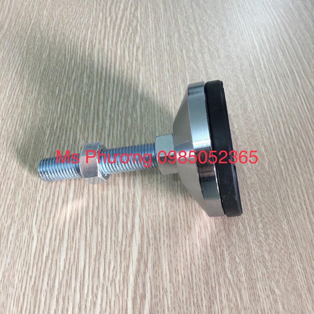 Chân tăng chỉnh chiều cao, chân tăng chỉnh phi 80mm mạ crom Ren M16x100mm