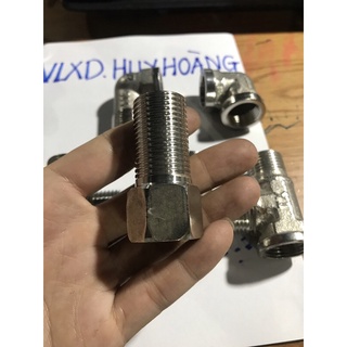 Tê cầu,Tê ren co ren phi 21 inox