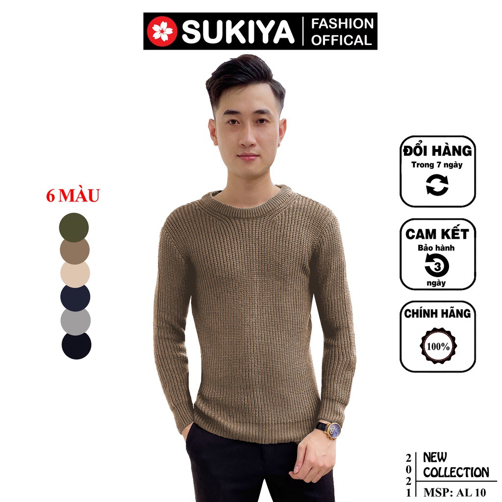 Áo Len Nam SUKIYA Chất dày dặn dáng Hàn Quốc AL10 - Hàng mới về