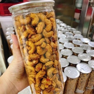 HỦ 500gr HẠT ĐIỀU RANG TỎI, ỚT