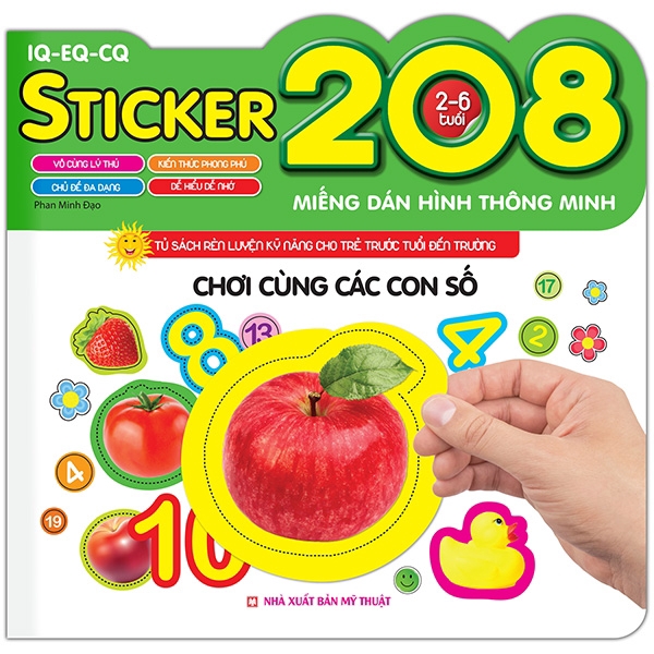 Sách - 208 Miếng Dán Hình Thông Minh - IQ-EQ-CQ - Chơi Cùng Các Con Số