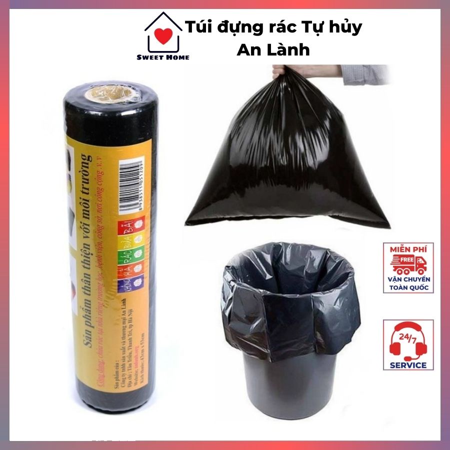 Túi Đựng Rác ⚡𝐅𝐑𝐄𝐄𝐒𝐇𝐈𝐏⚡Tự Phân Hủy Túi Sinh Học Bảo Vệ Môi Trường Dùng cho Gia Đình Văn Phòng Nhà Hàng Khách Sạn