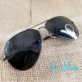 KÍNH NAM TRÒNG THỦY TINH - ĐEN - GỌNG VÀNG/BẠC/ĐEN