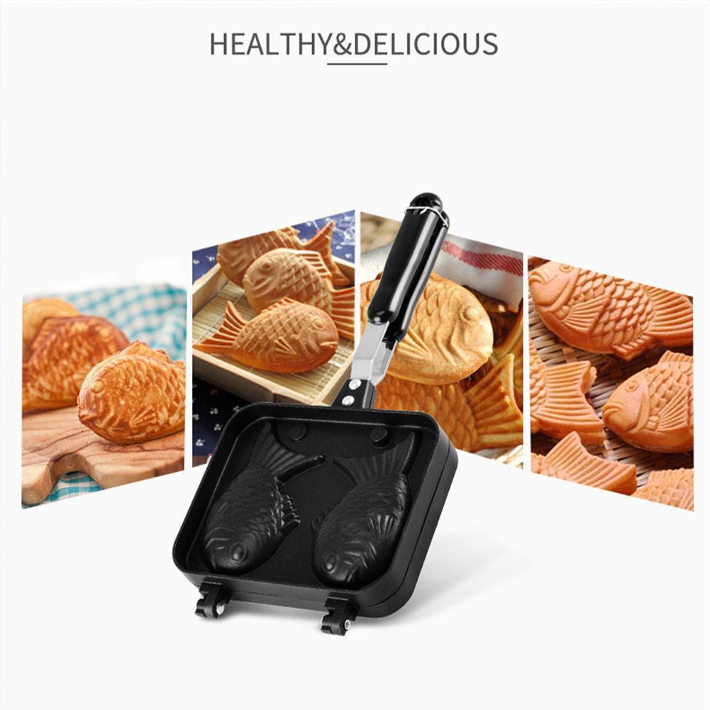 Chảo Nướng Bánh Quế Taiyaki Hai Mặt Chống Dính I6D1