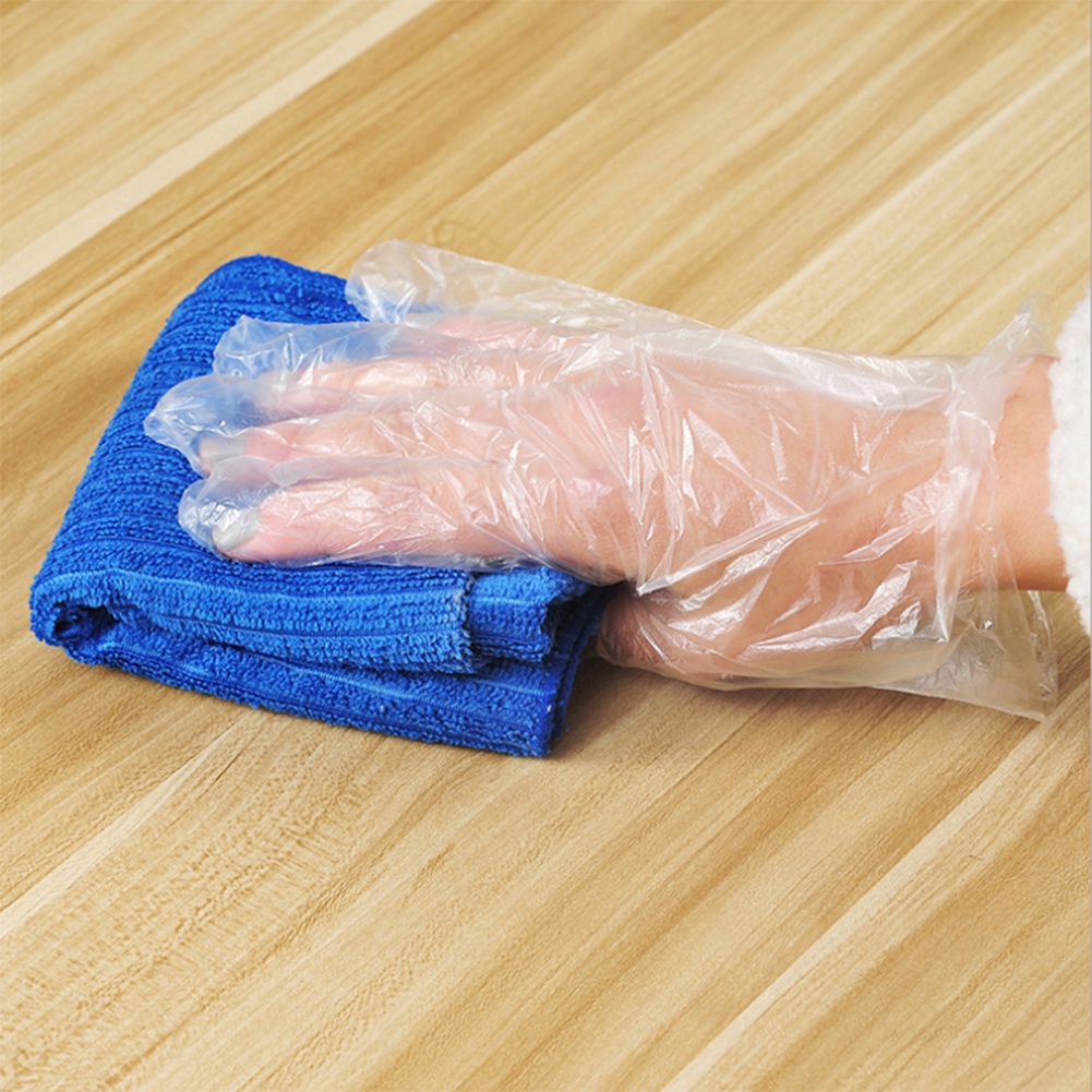 Set 50 Găng Tay Nhựa PE Trong Suốt Dùng Một Lần An Toàn Đa Ứng Dụng Wyoming060