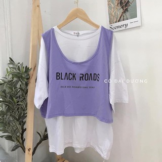 [ảnh thật] Set áo phông mix gile Black Roads