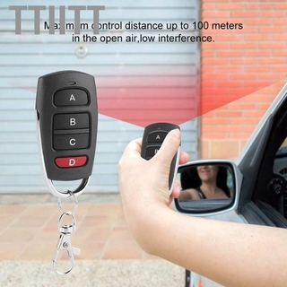 Ttiitt 433MHz Red D Four Buttons RF Wireless Transmitter Learning Remote Controller
