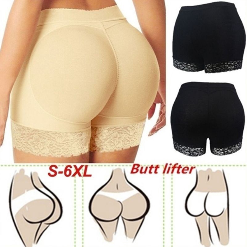 HAN❀ 1pc Womens Breathable Mesh Mid Rise Butt Lifter Underwear Seamless Body Shaper Boyshort