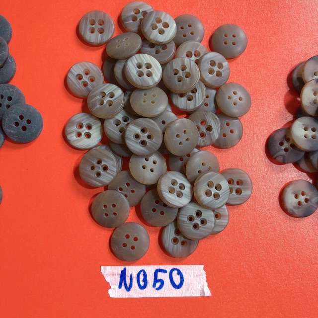 Combo 10 nút áo vân nâu size nhỏ N049-N052