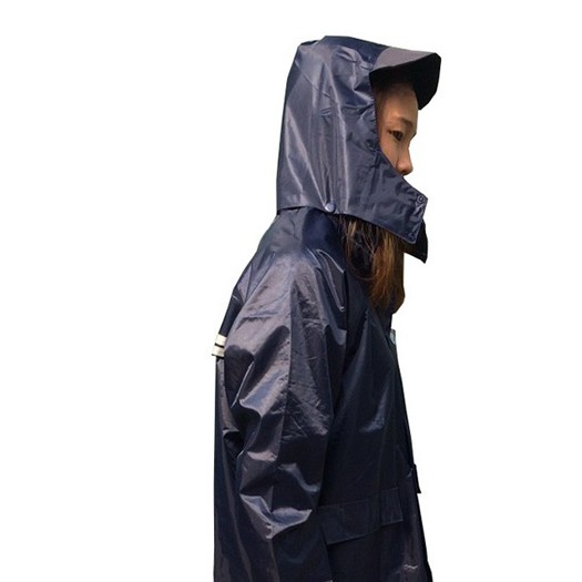 Bộ quần áo đi mưa vải dù có mũ tháo rời thiết kế đep chống gió,chống lạnh CỰC BỀN