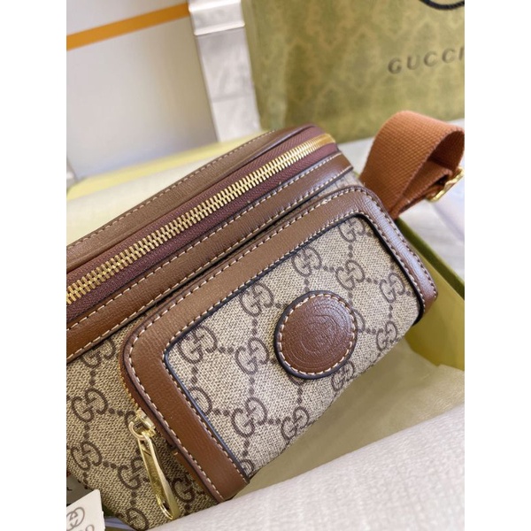 Tui cheo nam&amp;nữ G.C họa tiết nâu-xanh cá tính