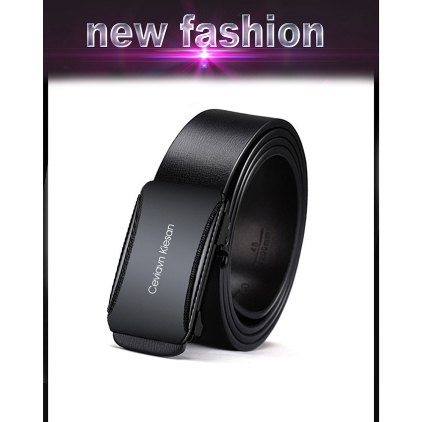 Thắt lưng nam cao cấp Cieviavn Kiesan, dây nịt nam da thật rộng 33mm dài 125cm khóa tự động mạ ti tan