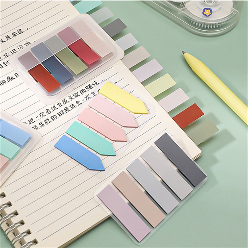 Set 100 giấy ghi chú màu sắc cổ điển tiện dụng cho văn phòng