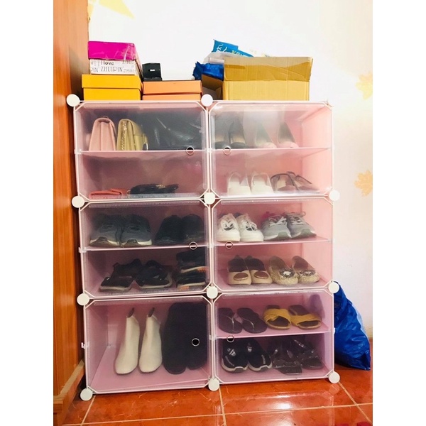 TỦ NHỰA ĐỂ GIÀY DÉP ĐA NĂNG THÔNG MINH 16 Ô (chia ô)