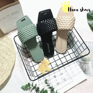 Dép lê nữ quai ngang da mềm êm chân DL29