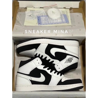 Giày jordan trắng đen cao cổ 11  ❤️   thể thao nam nữ sneaker jd1 tặng kèm dây full box