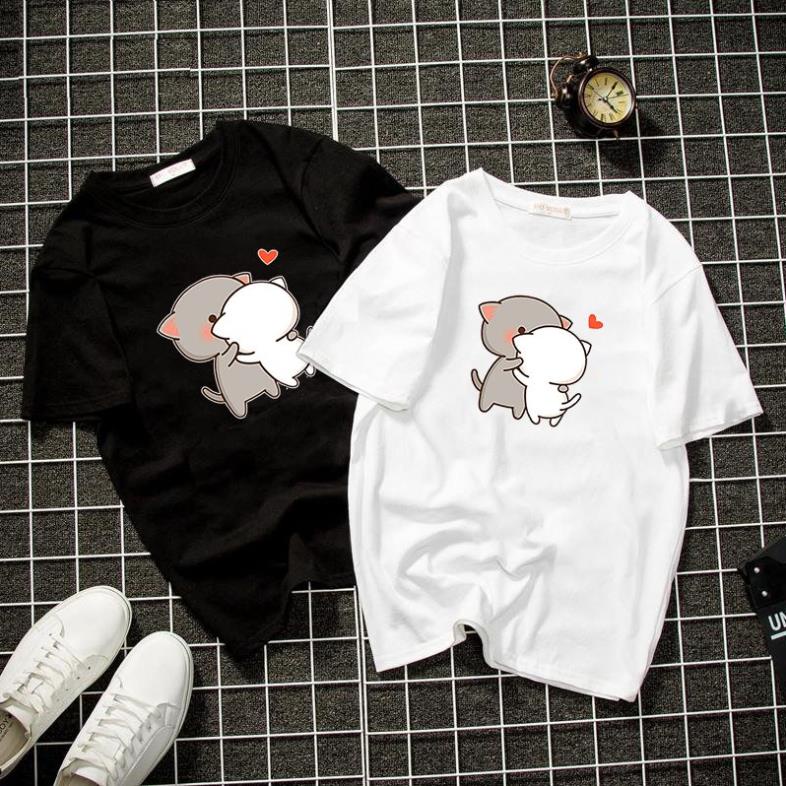Áo thun unisex nam nữ chibi hoạt hình dễ thương vải dày mịn 2021T3213