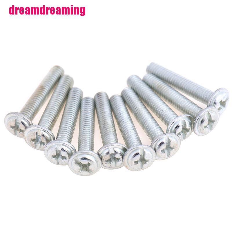 Set 10 tay nắm và 10 ốc vít hình tròn bằng thép không gỉ thay thế cho ngăn kéo