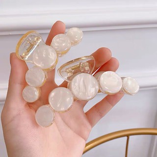 Set 3 kẹp tóc đá trắng