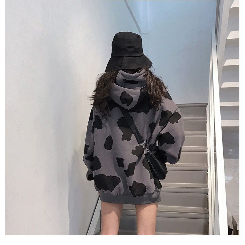 [NEW]🐄 Áo hoodie nỉ bông bò sữa dáng rộng phiên bản Hàn 🌸 Em Gấu Shop