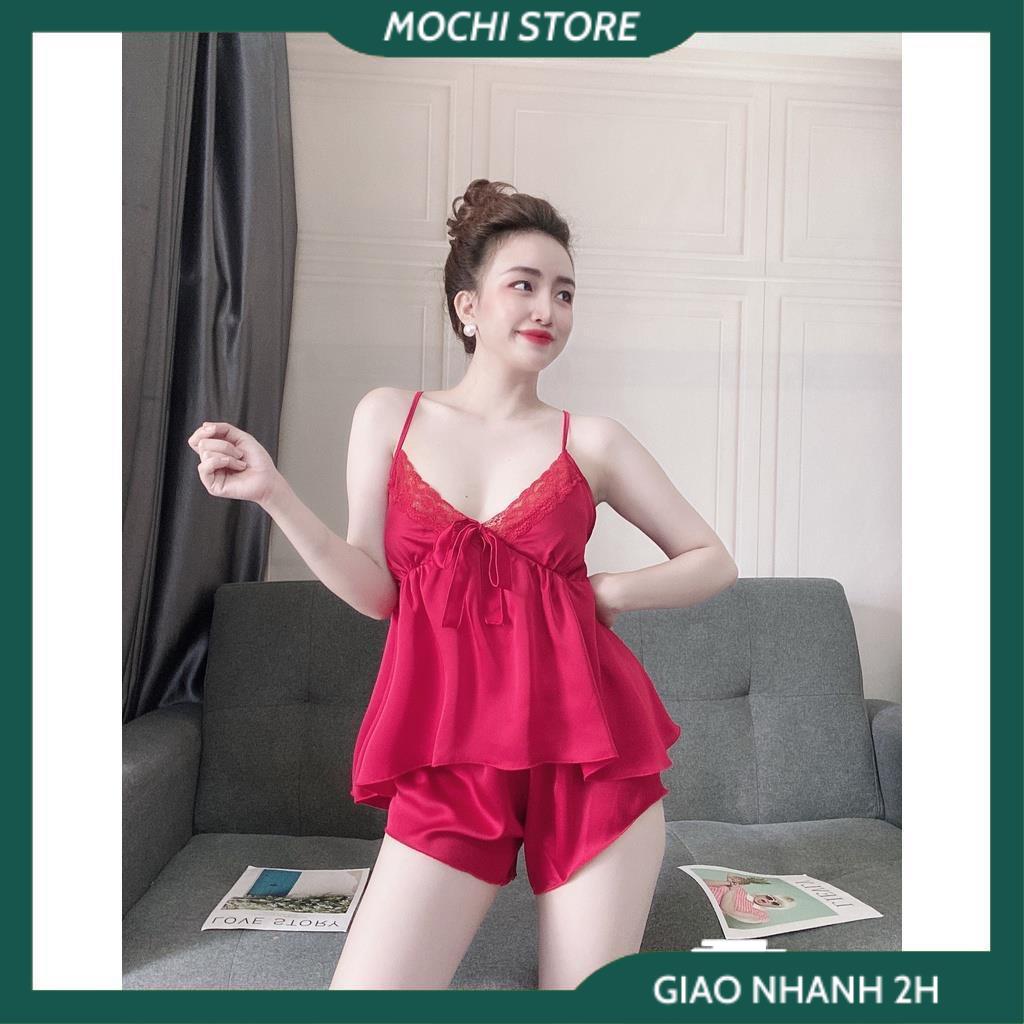 Đồ Ngủ Lụa Satin,Đồ Bộ Nữ, Bộ Áo 2 Dây Cúp Ngực Phối Ren Quần Cọc Chất Lụa Màu Trơn Mềm Mịn Thời Trang Mặc Nhà Sexy, Gợi | BigBuy360 - bigbuy360.vn