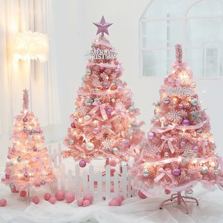 (60CM) CÂY THÔNG GIÁNG SINH  MÀU HỒNG PHẤN FULL PHỤ KIỆN - NOEL