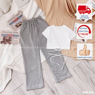 Set đồ nữ thể thao cá tính , set bộ nữ quần dài chất dày dặn TODAYSTYLE freesize s1995
