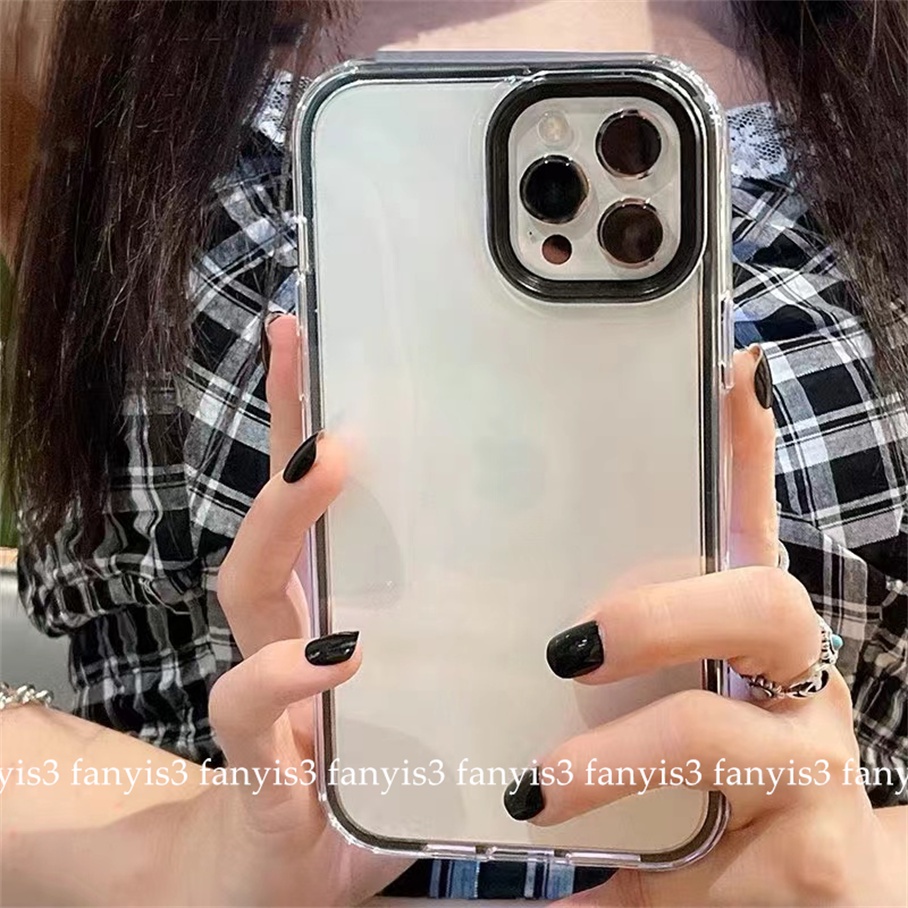 Ốp Điện Thoại Mềm Trong Suốt Chống Sốc 3 Trong 1 Cho iPhone 14 13 12 11 Pro Max XS Max XR X XS 8 7 Plus SE 2020