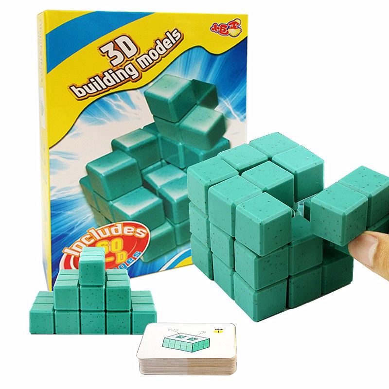 3D Children Adult Magic Cube Multi-color Wooden Soma Puzzle Educational Brain Teaser IQ Mind Game