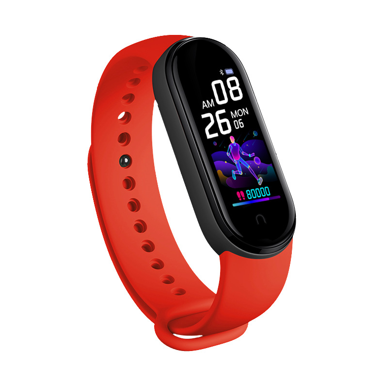 Vòng đeo tay theo dõi nhịp tim thông minh bluetooth IP67 M5 M6 IOS Android Fitpro Miband 5 6