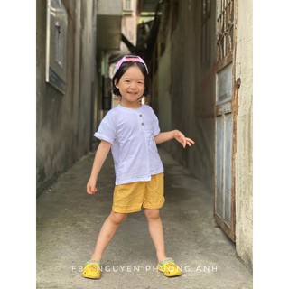 Set áo phông quần đùi Limi Hàn Quốc unisex sz 80-120