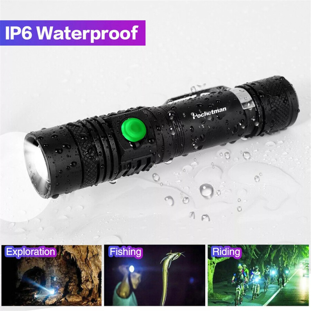 Đèn Pin cầm tay siêu sáng T11 hợp kim nhôm bóng led T6 sạc lại cổng usb,có zoom chiếu xa trăm mét chống nước tốt