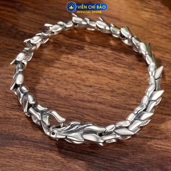 Lắc tay tay nam bạc Xích diệm long cốt chất liệu bạc Thái 925 mạnh mẽ nam tính thương hiệu Viễn Chí Bảo L100408