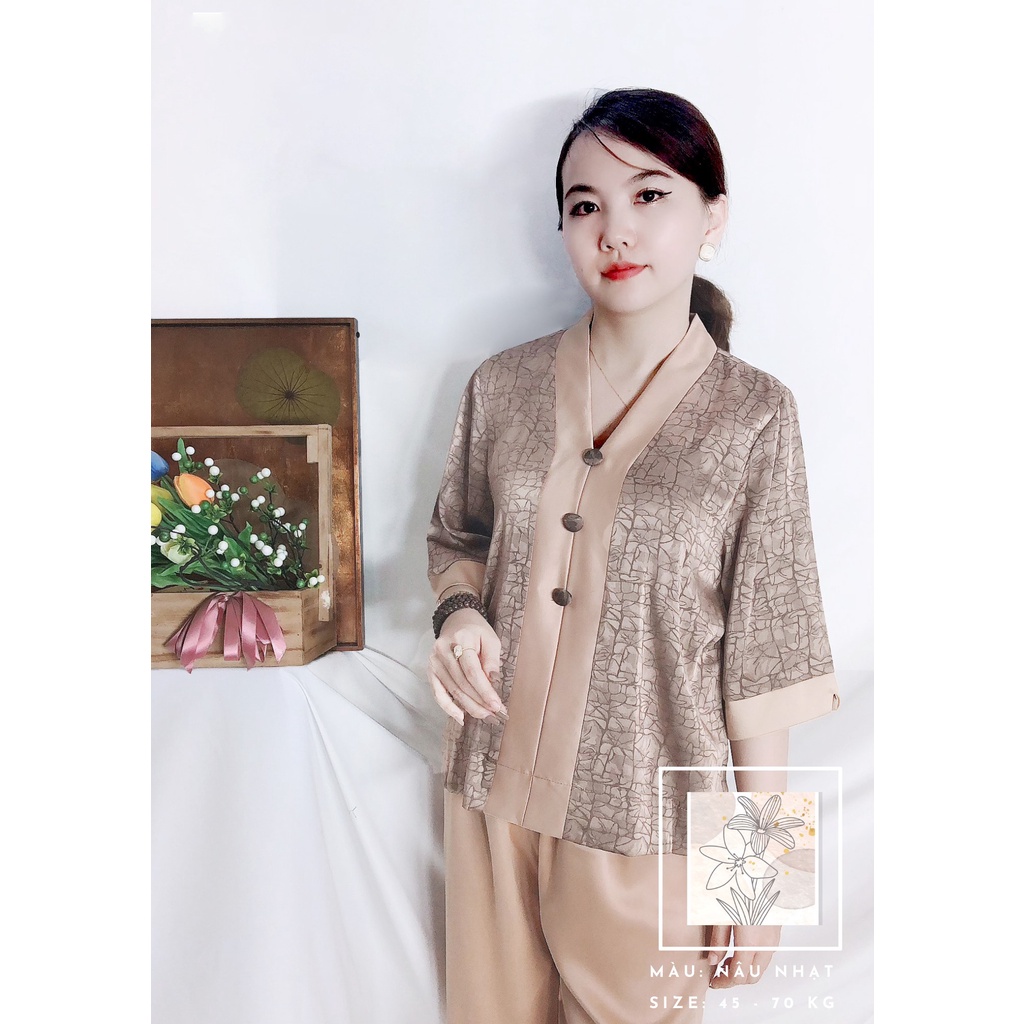 [Mã SKAMFSW175 giảm 10K đơn 50K] Bộ Lụa Đi Chùa Cao Cấp Và Sang Trọng Nhất Hiện Nay