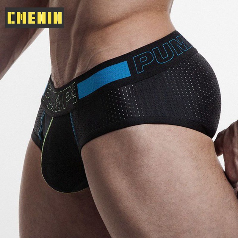 Quần lót thể thao bằng vải nilon in chữ PUMP dành cho nam