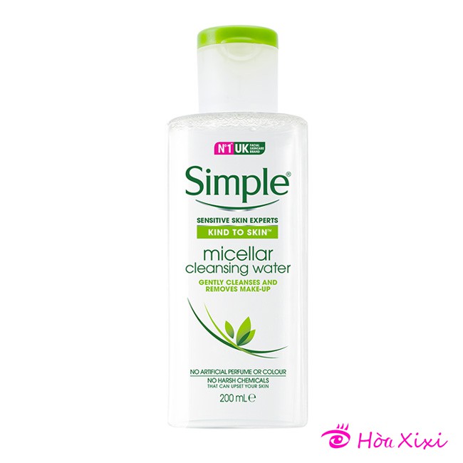 Nước tẩy trang kiềm dầu Simple Kind To Skin Micellar Cleansing Water 200ml