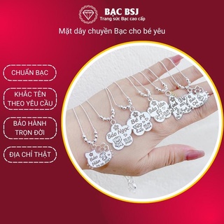 Dây chuyền bạc khắc tên cho bé Bạc BSJ cao cấp an toàn tốt cho sức khỏe