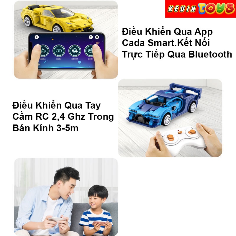 Đồ Chơi Lắp Ráp Xếp Hình Technic Xe Thể Thao Lamborghini,Porsche,Bugatti,Ferrari Điều Khiển Từ Xa RC Với 300+ Mảnh Ghép