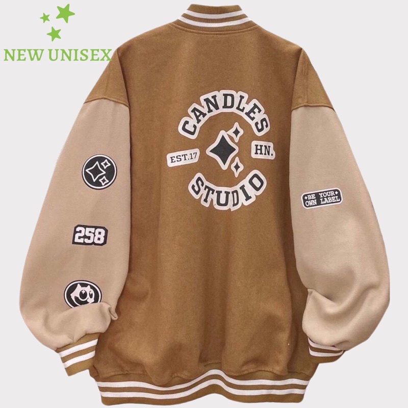 Áo Khoác Bomber form rộng Unisex chất nỉ dày dặn ( nam nữ đều mặc được )