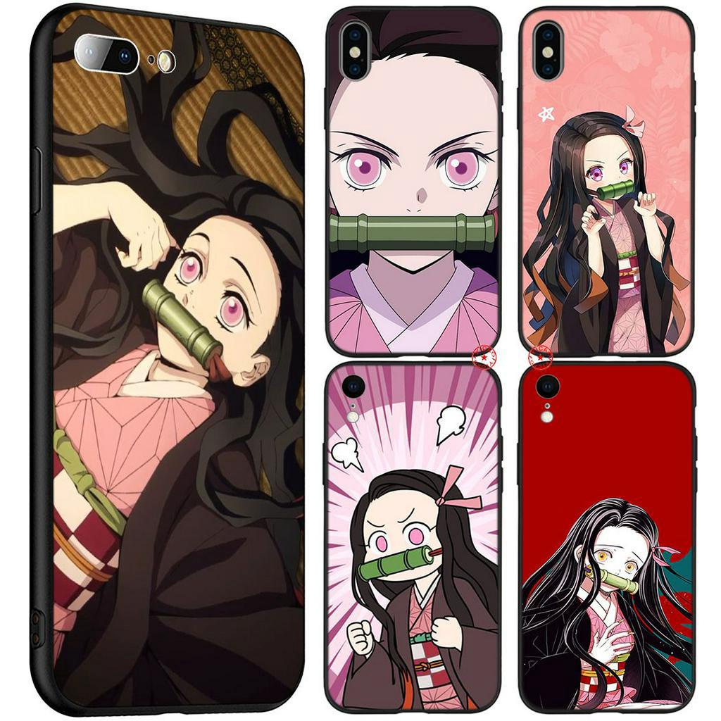 IPhone XS Max XR 10 X 5 5s 6 6s 7 8 Plus Soft Silicone Phone Cover 61SA Demon Slayer Kamado Nezuko