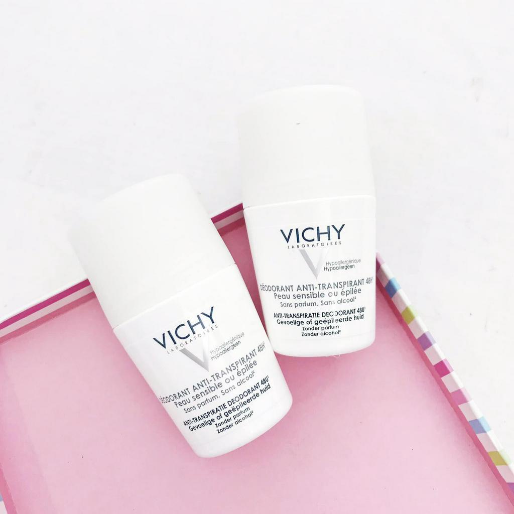 VICHY LĂN KHỬ MÙI CHO MỌI LOẠI DA NẮP TRẮNG KHÔNG HƯƠNG THƠM 50ML