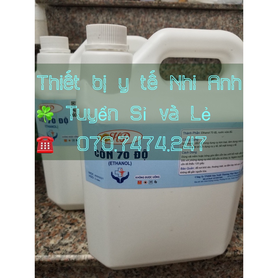 Cồn sát khuẩn 90 độ HP, can 5Lít, an toàn, không pha, có chứng nhận đầy đủ. | BigBuy360 - bigbuy360.vn