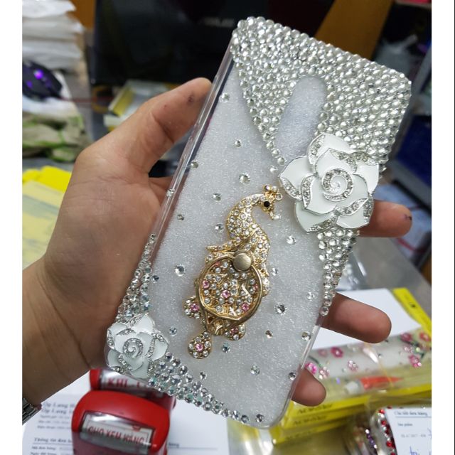 Ốp dẻo Handmade Đính Đá kèm iring Công