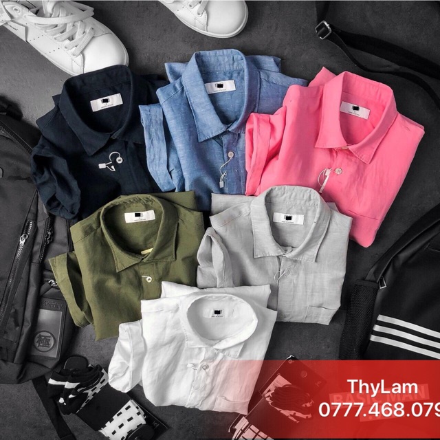 Sơ mi nam xuất dư UNi qlo linen 5 màu thời trang