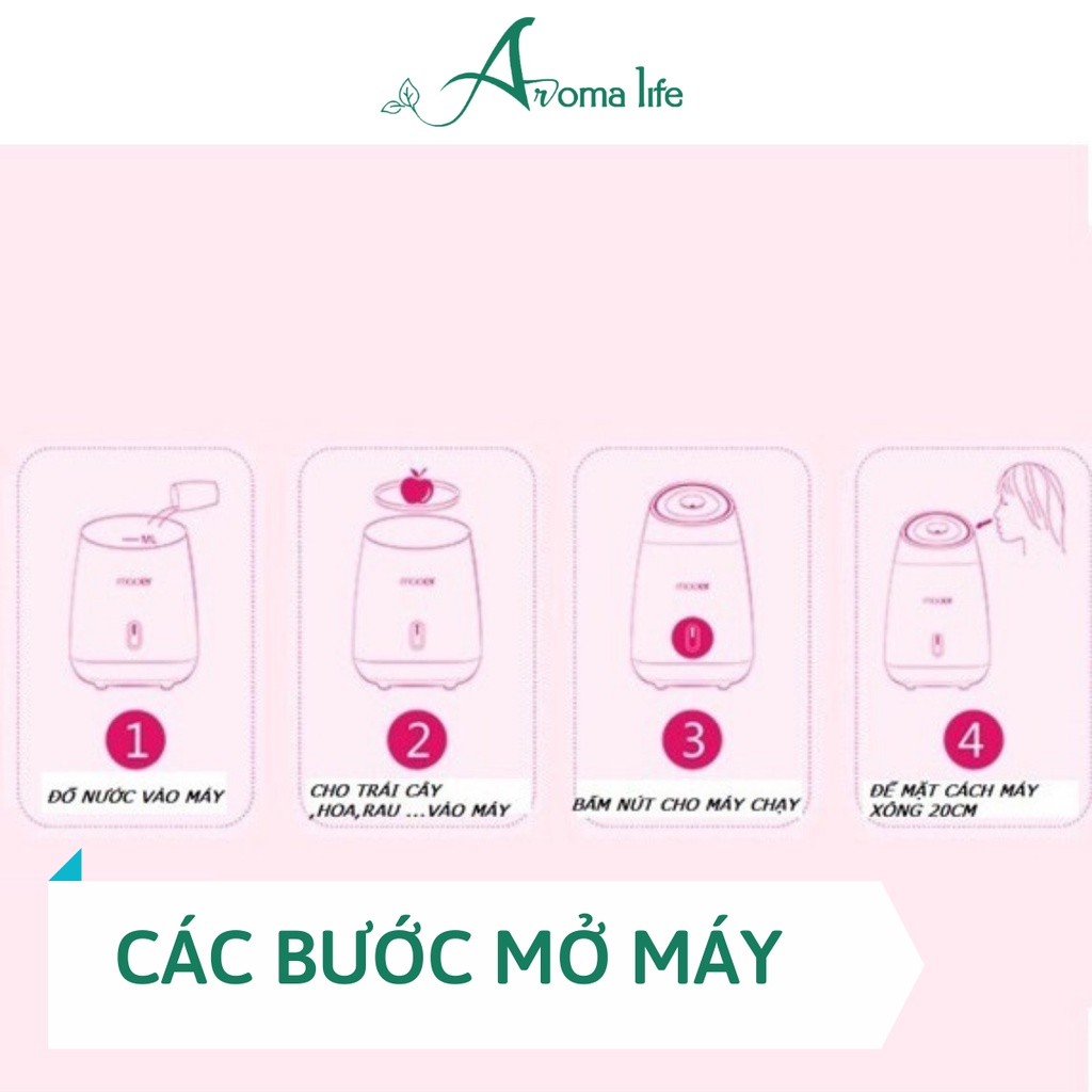 Máy xông hơi mặt hoa quả Mooer, máy phun sương nano tạo ẩm